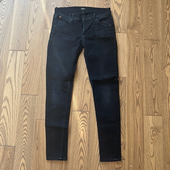 Hudson Womens Midrise Lydia Super Skinny Black Jeans Flap Button Pocket Size 28 - Picture 2 of 16